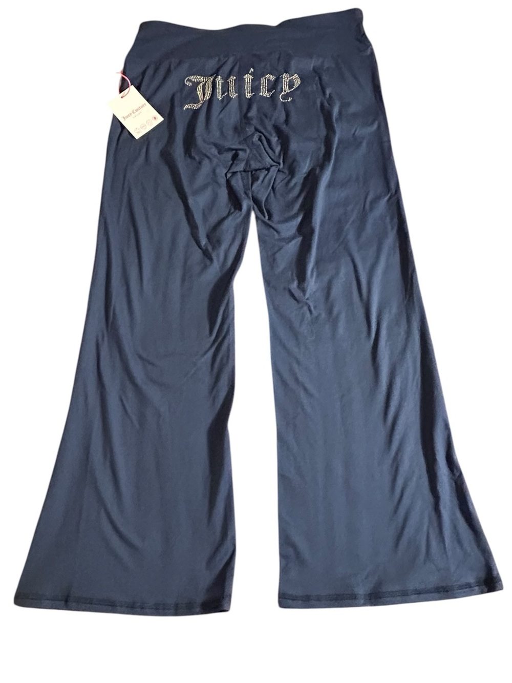 NWT Juicy Couture Sport OG Big Bling High-Rise Flare Legging Regal Blue XL